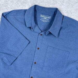 5.11 Tactical Button Down Select Covert Shirt Mens Large Blue Short Sleeve Light